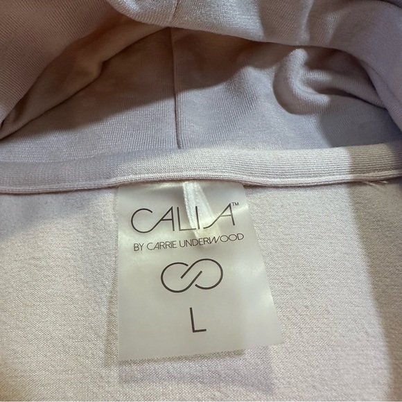 Calia by Carrie Underwood Peach Whip Leopard Top Sweatshirt with pockets - Picture 4 of 5